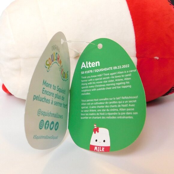 2023 Squishmallows 9" Alten Milk for Santa Christmas New With Tags - Picture 6 of 7